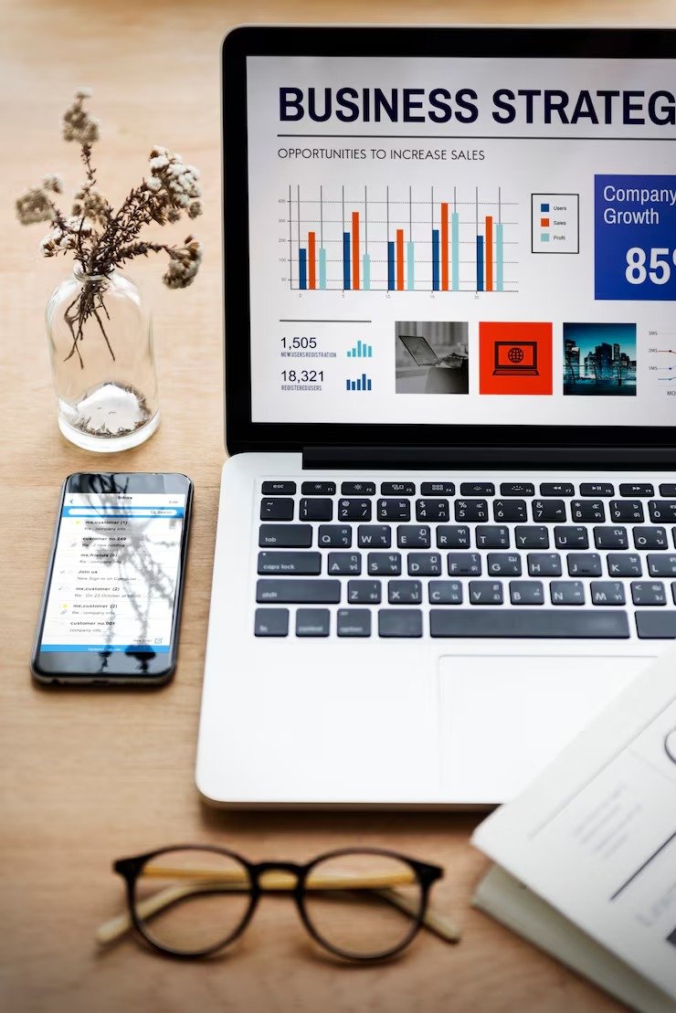 imgi 18 laptop office wooden table workplace technology concept 53876 41442